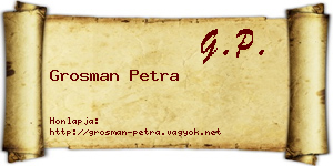 Grosman Petra névjegykártya